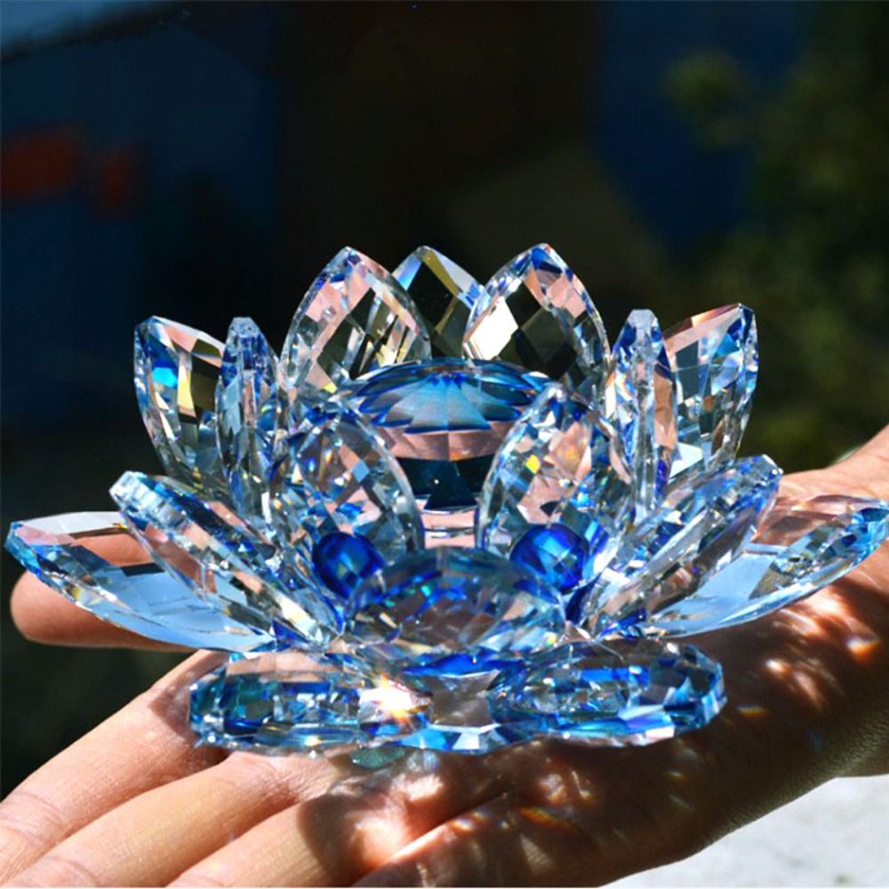 Kristall Lotus Blume Figur nac – Paper Weight Crystal Bewertung und Preis
