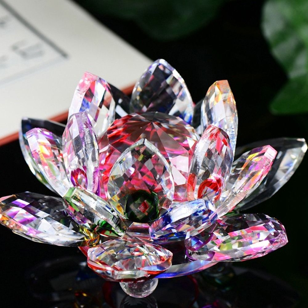Kristall Lotus Blume Figur nac – Paper Weight Crystal Bewertung und Preis