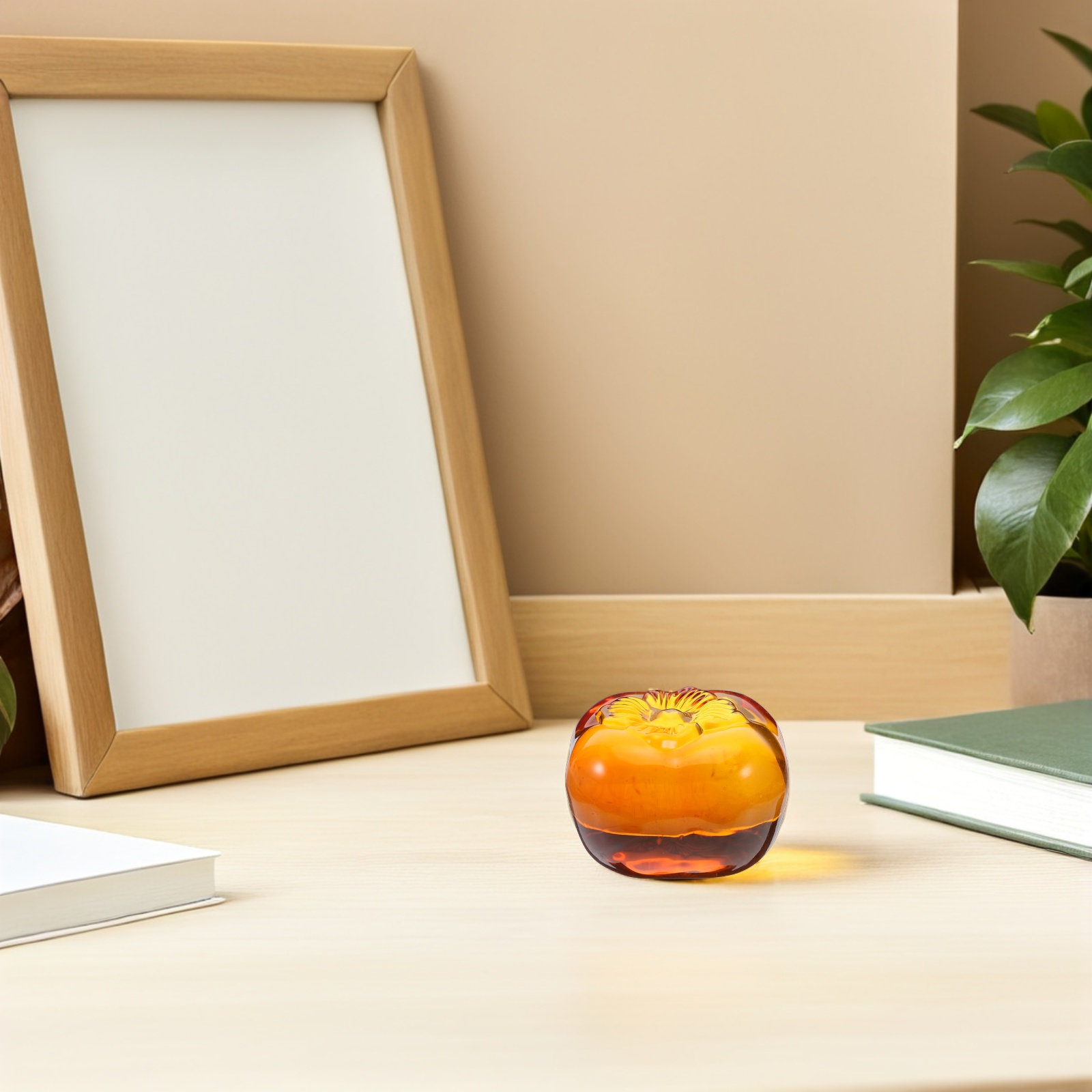 Glas-Persimmon-Papiergewicht,  – Book Weight Glass Bewertung und Preis